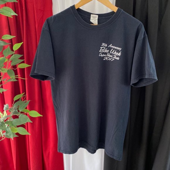 2017 DAYTONA BEACH FLORIDA BIKE WEEK SKULL TEE - Picture 2 of 8